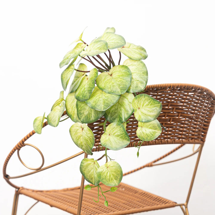 45cm Artificial Hanging Rattan Plant – Faux Begonia Leaf Vine for Wall, Desk & Event Décor