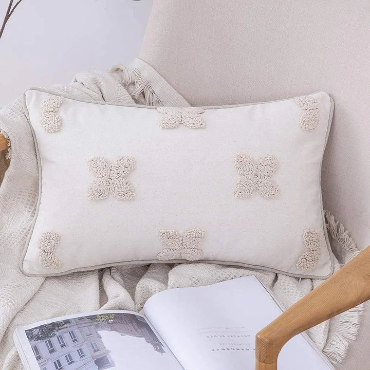 Moroccan Boho Tufted Tassel Cushion Cover – Decorative Pillow