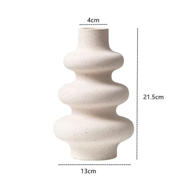 Scandinavian Ceramic Creative Vase – Modern Decorative Accent for Living Room, Office, and Garden