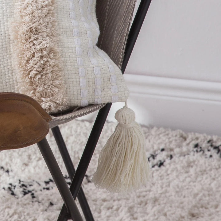 Boho Tufted Pillow Cover – Tassel Cotton Cushion Case