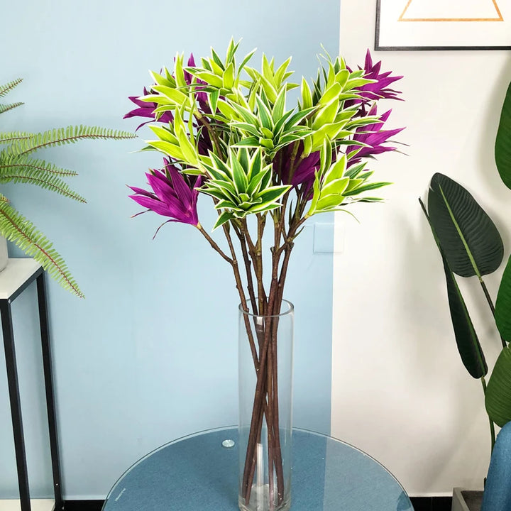 Large Artificial Lily Branch – 83cm Tropical Palm Leaves Decor
