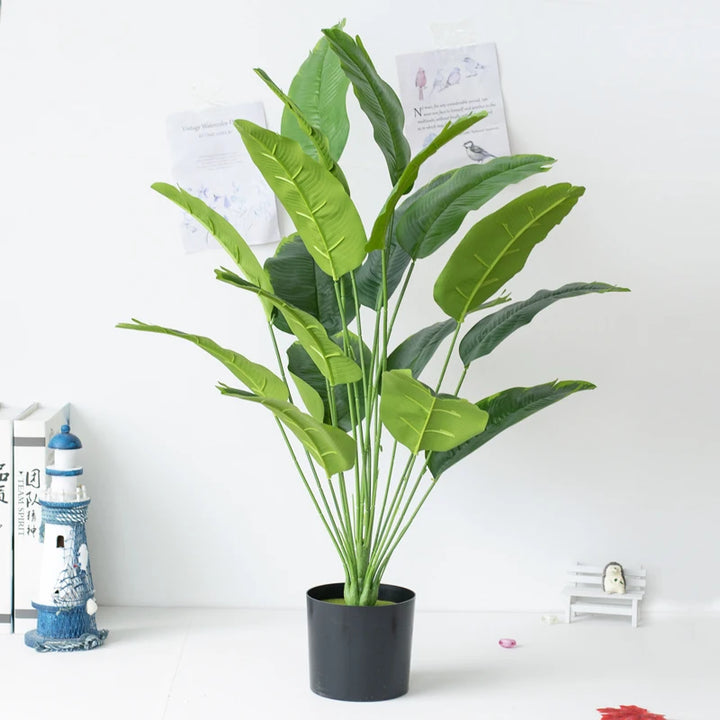 80cm Artificial Banana Tree – Large Tropical Monstera Leaves