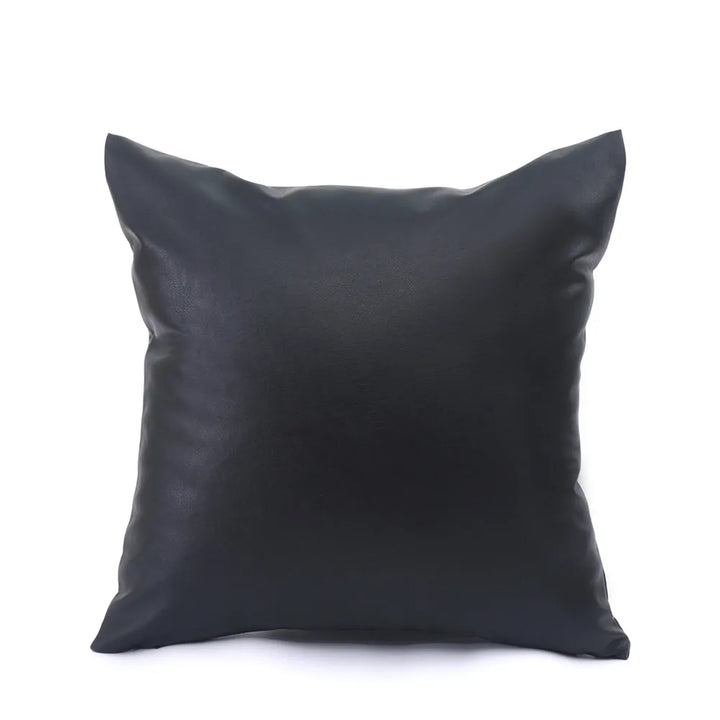 Luxury Faux Leather Cushion Cover – Modern Decorative