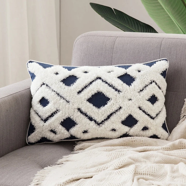 Boho Tufted Pillow Cover – Tassel Cotton Cushion Case