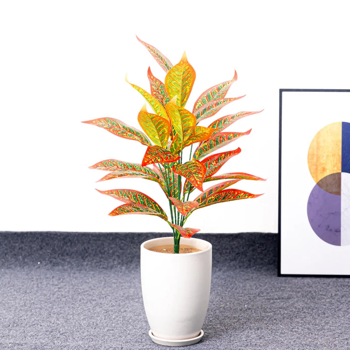 Large Artificial Tropical Plant – Real Touch Magnolia and Palm Leaves