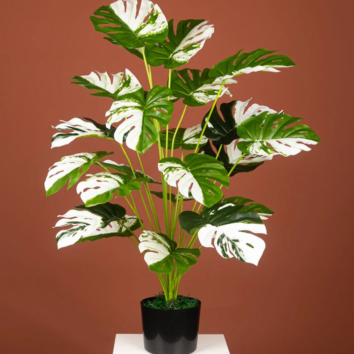 Large Artificial Monstera Leaves – 75cm Tropical Palm Branch