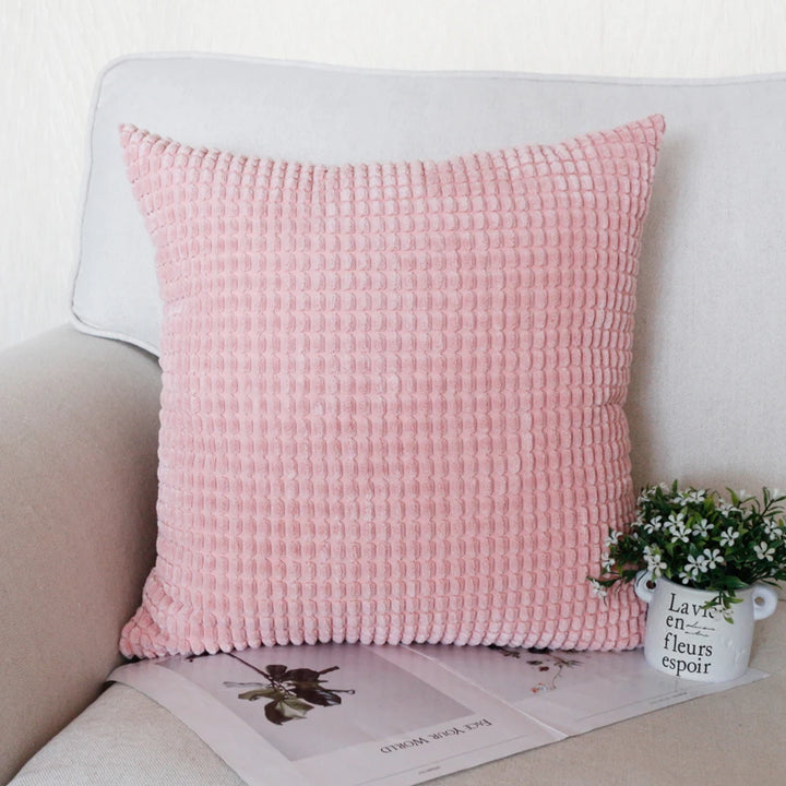 Striped Corduroy Pillow Cover Nordic Soft Decorative Case