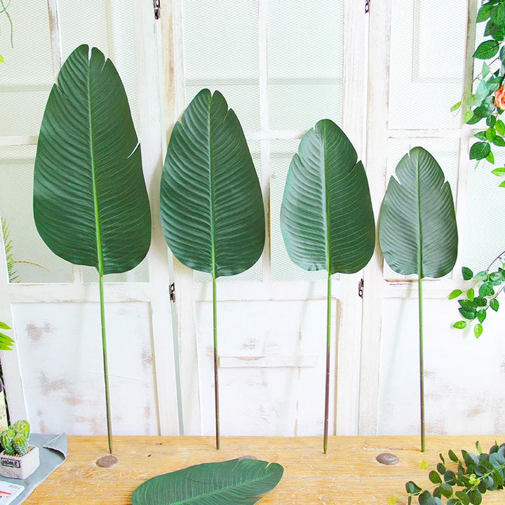 75cm Artificial Banana Leaf – Tropical Palm Tree Branch