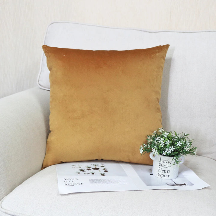 Superfine Velvet Cushion Cover – Soft Solid Luxury Pillowcase