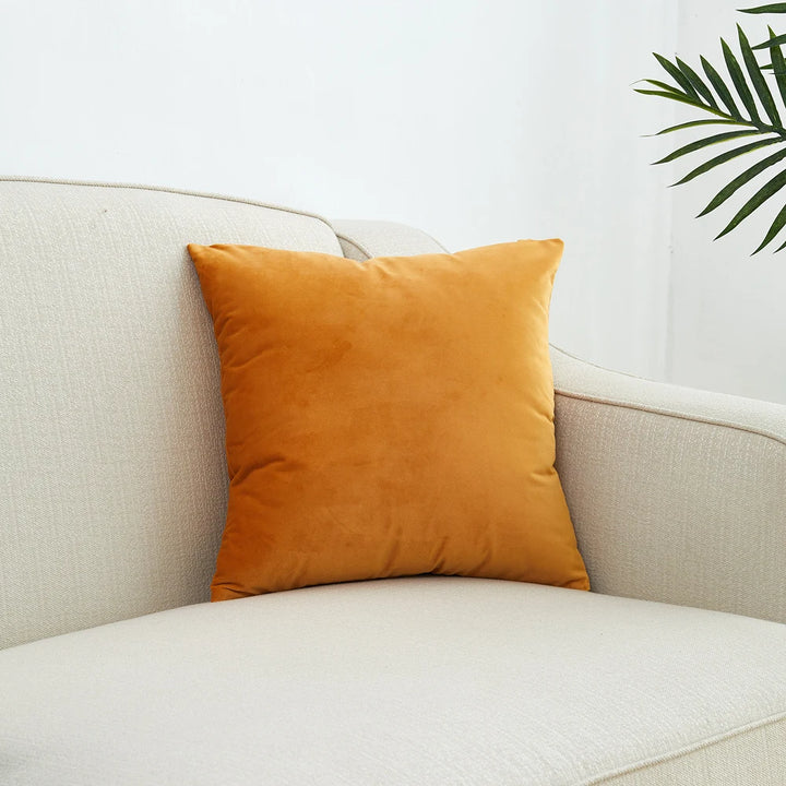 Superfine Velvet Cushion Cover – Soft Solid Luxury Pillowcase