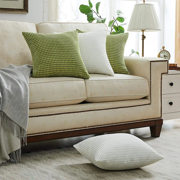 Soft Corduroy Corn Stripe Cushion Cover