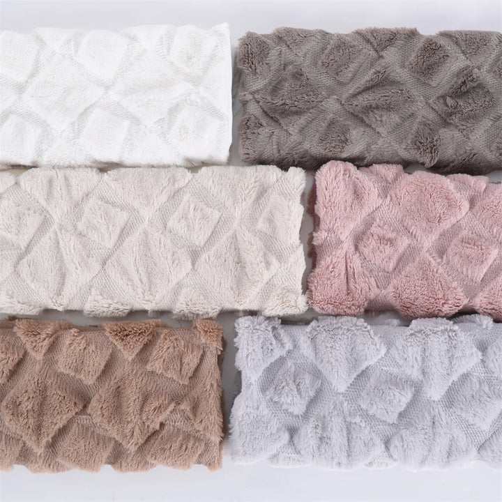 Luxury Faux Wool Embroidered Pillow Cover – Soft Plush Cushion