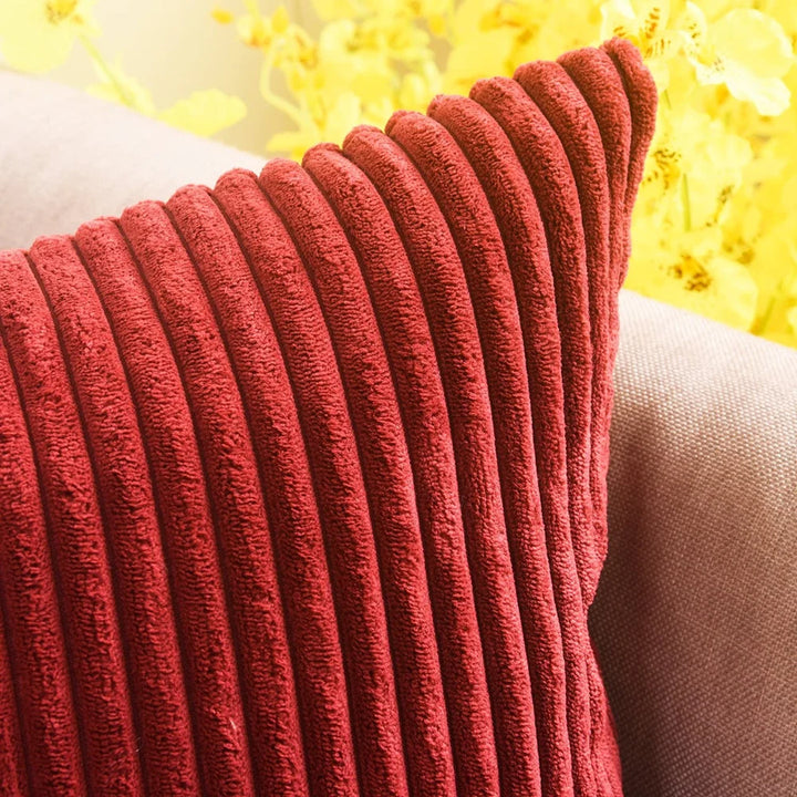 Striped Corduroy Cushion Cover Soft Nordic Pillow Case