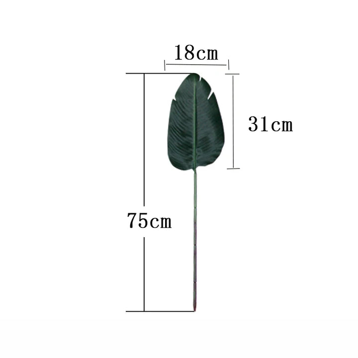 75cm Artificial Banana Leaf – Tropical Palm Tree Branch