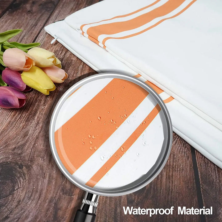 Set of 2 Outdoor Waterproof Cushion Covers for Patio & Garden