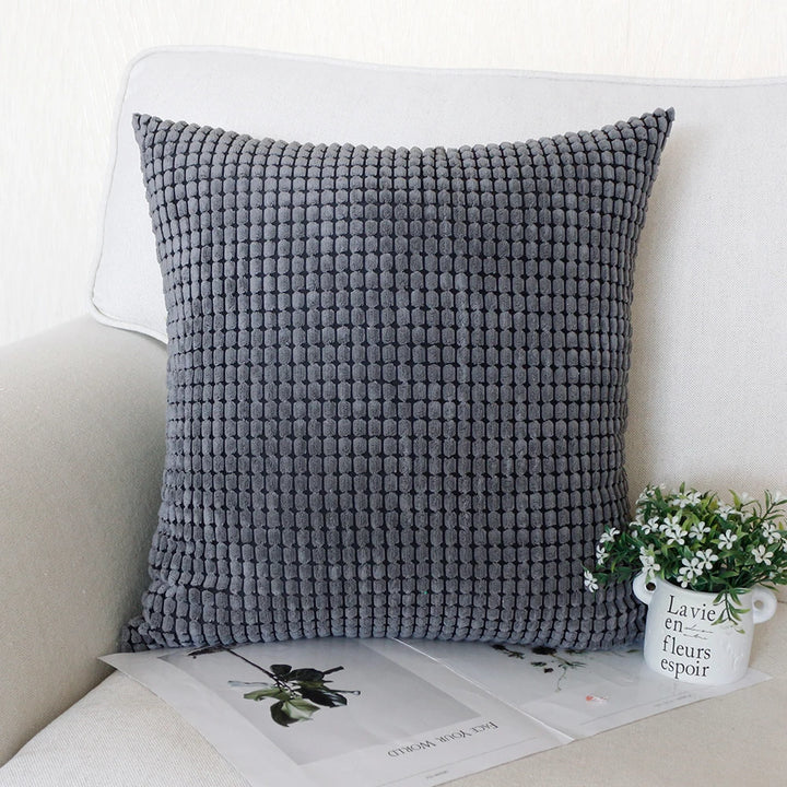 Striped Corduroy Pillow Cover Nordic Soft Decorative Case