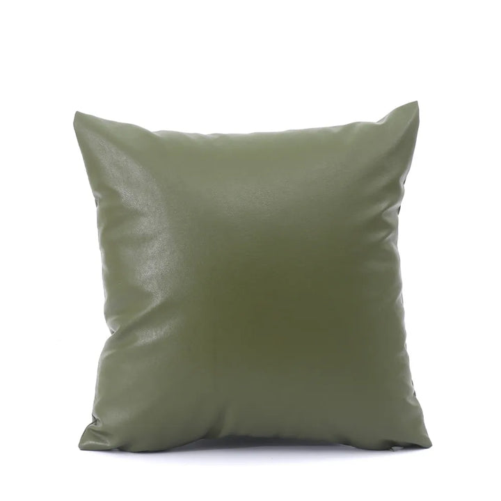 Luxury Faux Leather Cushion Cover – Modern Decorative