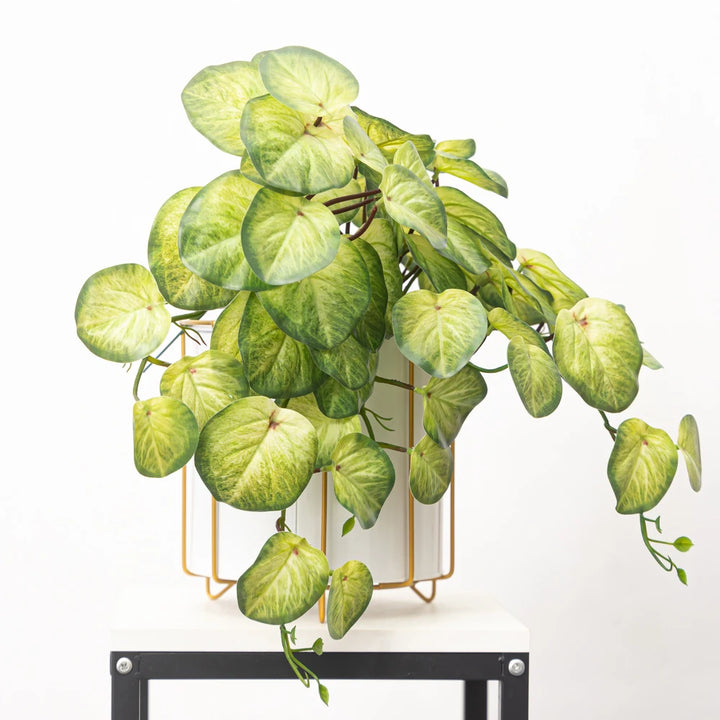 45cm Artificial Hanging Rattan Plant – Faux Begonia Leaf Vine for Wall, Desk & Event Décor