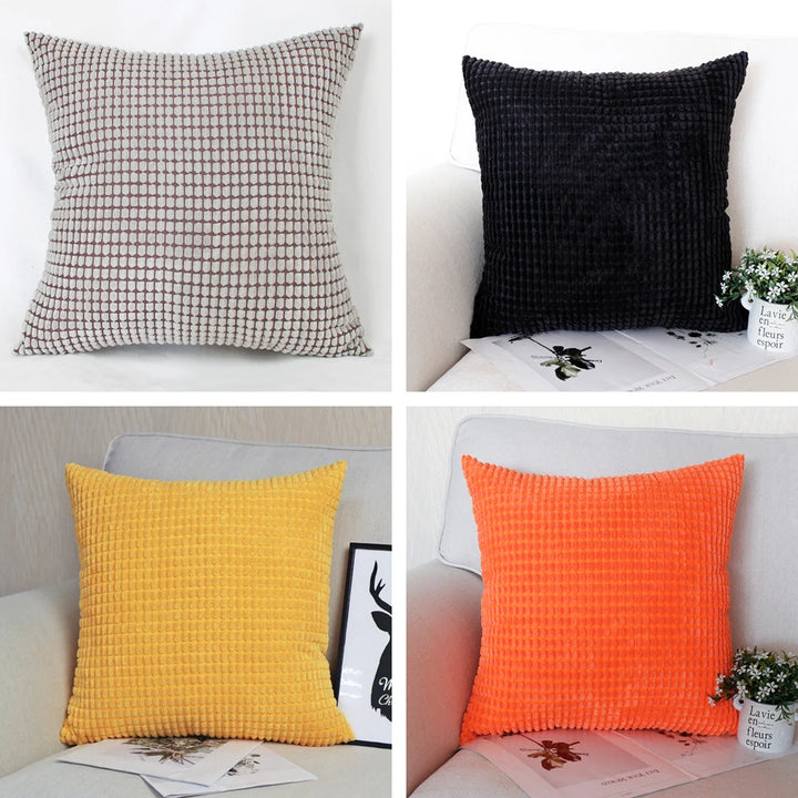 Striped Corduroy Pillow Cover Nordic Soft Decorative Case
