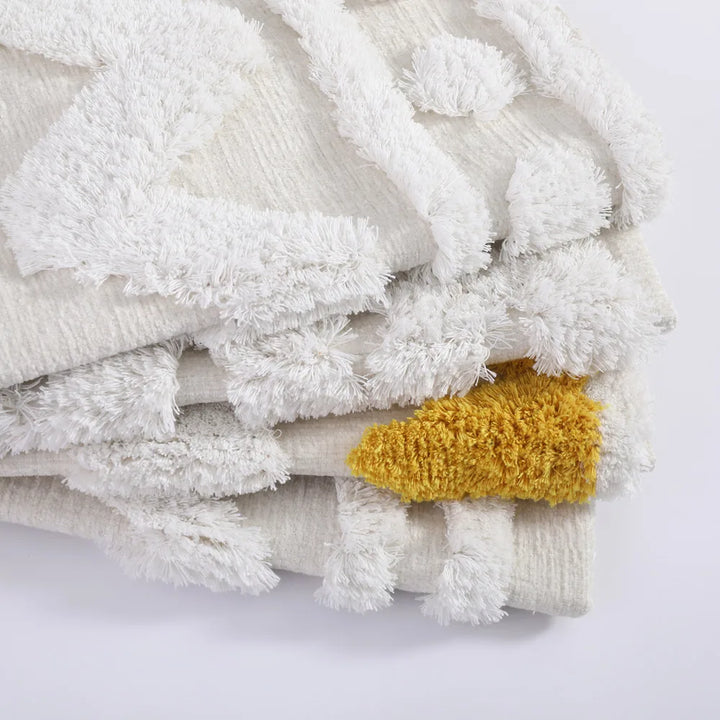 Boho Chenille Tufted Pillow Cover – Morocco Style Cushion