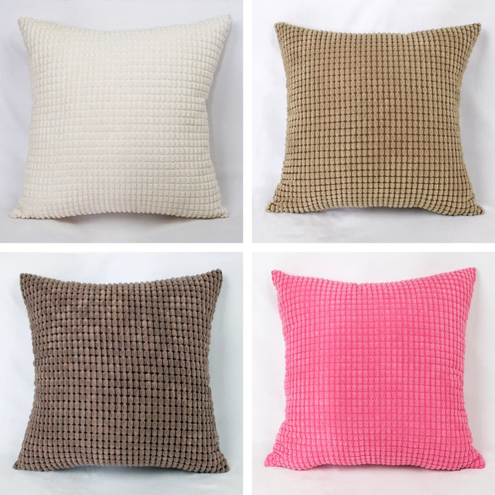 Striped Corduroy Pillow Cover Nordic Soft Decorative Case
