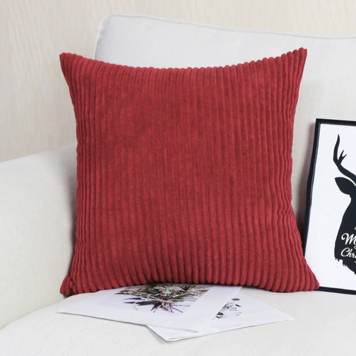 Striped Corduroy Cushion Cover Soft Nordic Pillow Case