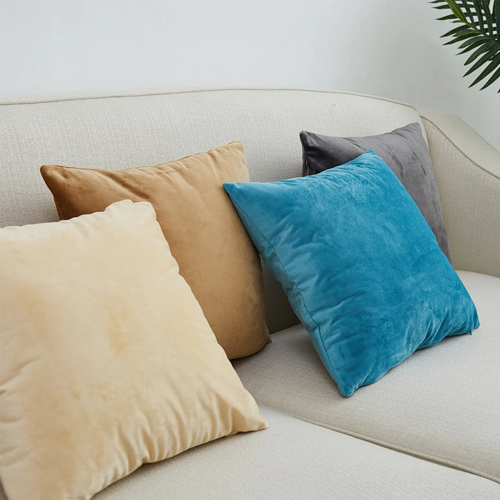Superfine Velvet Cushion Cover – Soft Solid Luxury Pillowcase