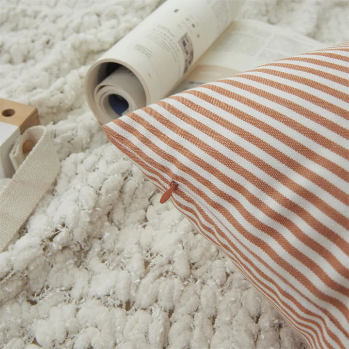 Orange Plaid Cushion Cover for Sofa & Autumn Décor