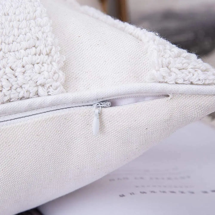 Moroccan Boho Tufted Tassel Cushion Cover – Decorative Pillow