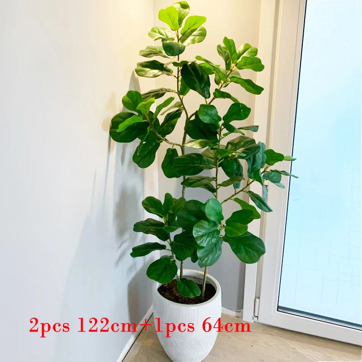 122cm Large Artificial Ficus Tree – Realistic Tropical Greenery for Home, Office, Garden & Shop Decoratio
