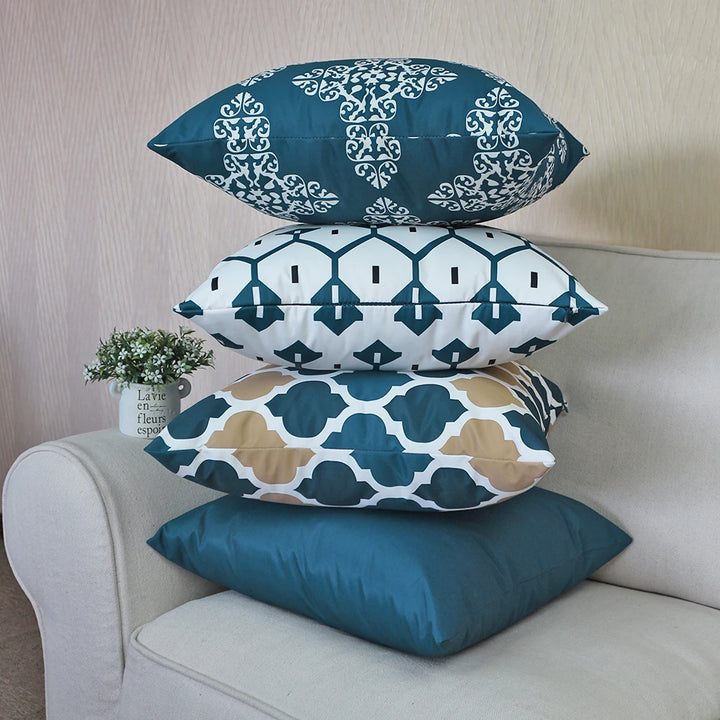 Waterproof Geometric Outdoor Pillow Cover