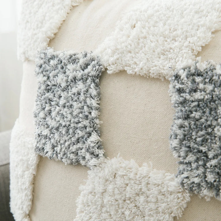 Boho Tufted Pillow Cover – Tassel Cotton Cushion Case