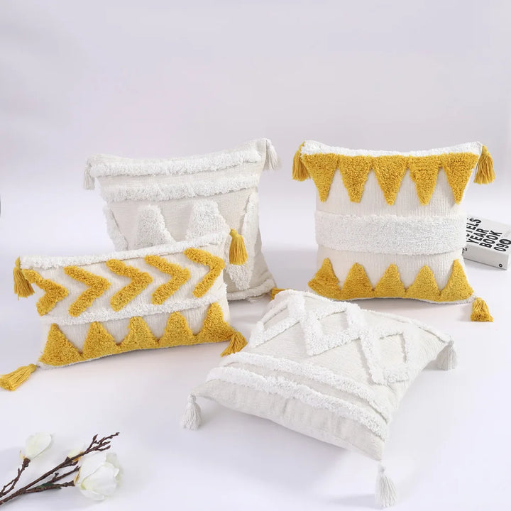 Boho Chenille Tufted Pillow Cover – Morocco Style Cushion