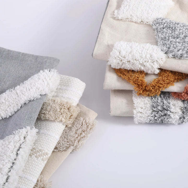 Boho Tufted Pillow Cover – Tassel Cotton Cushion Case