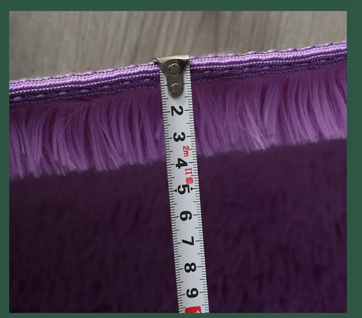 Oval Silky Plush Soft Rug for Modern Living Room