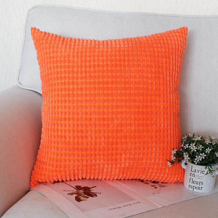 Striped Corduroy Pillow Cover Nordic Soft Decorative Case