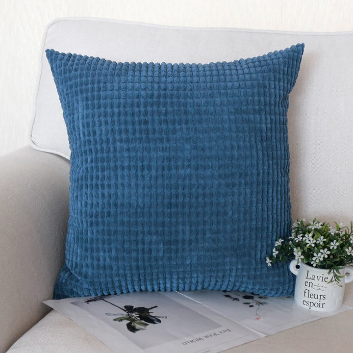 Striped Corduroy Pillow Cover Nordic Soft Decorative Case