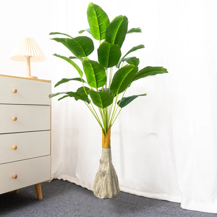 80cm Artificial Banana Tree – Large Tropical Monstera Leaves