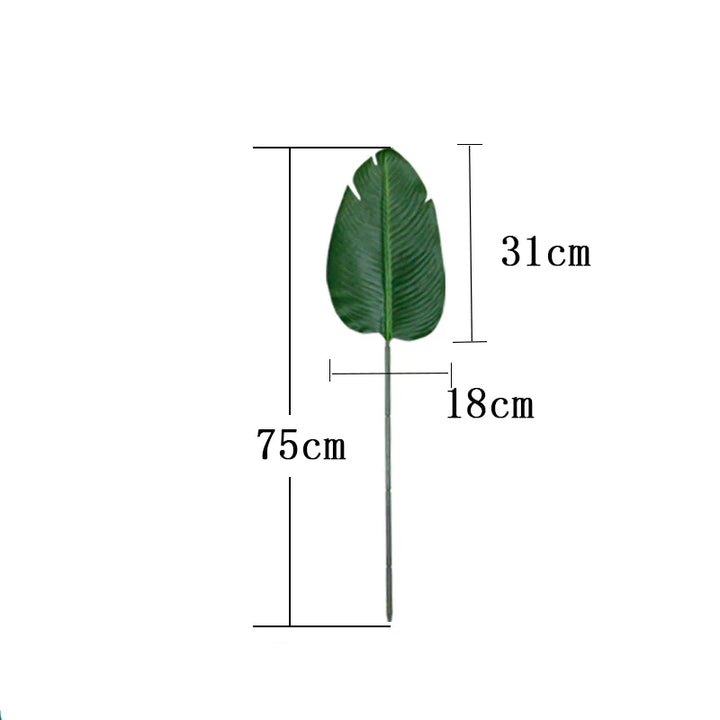 75cm Artificial Banana Leaf – Tropical Palm Tree Branch
