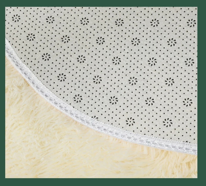 Oval Silky Plush Soft Rug for Modern Living Room