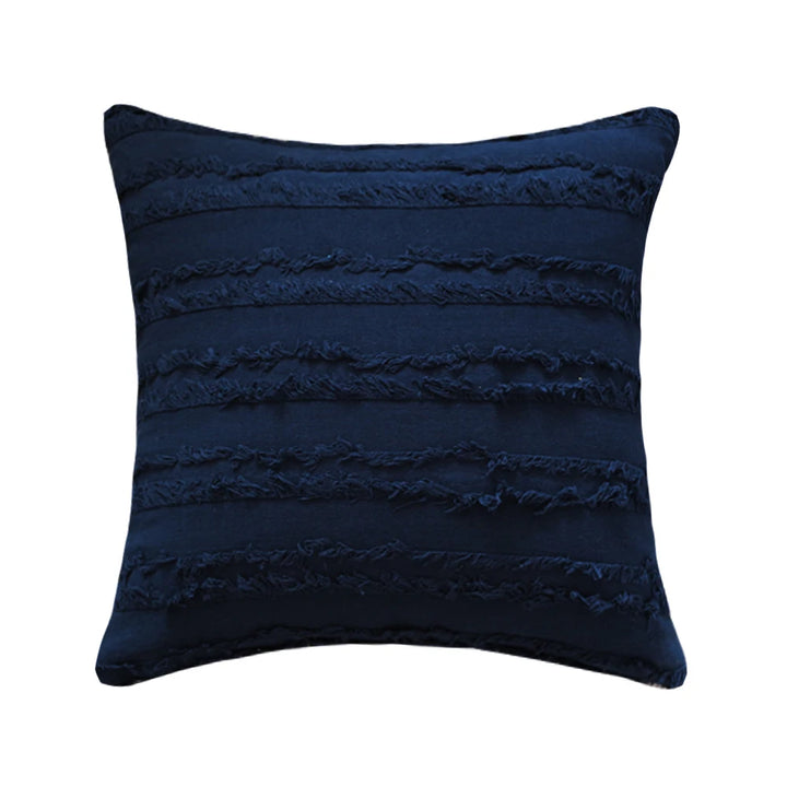 Boho Tassel Throw Pillow Covers – Striped Jacquard Decorative Cushion Cases for Sofa, Bed & Living Room