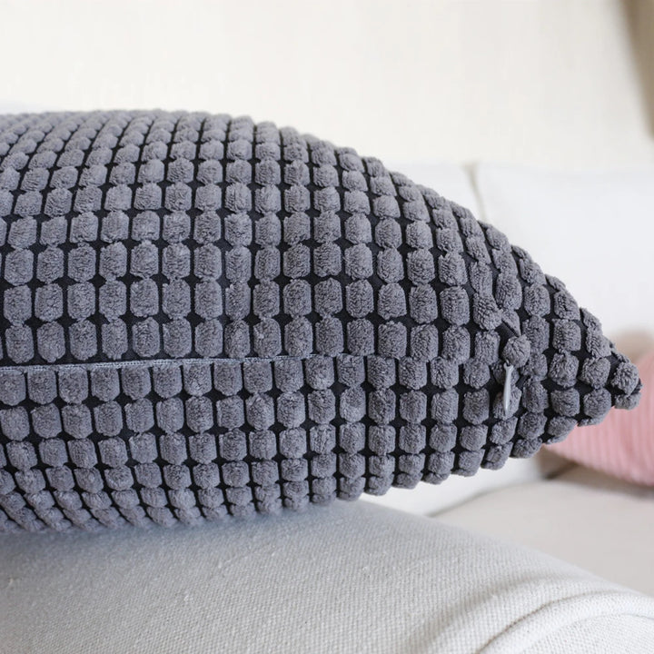 Striped Corduroy Pillow Cover Nordic Soft Decorative Case