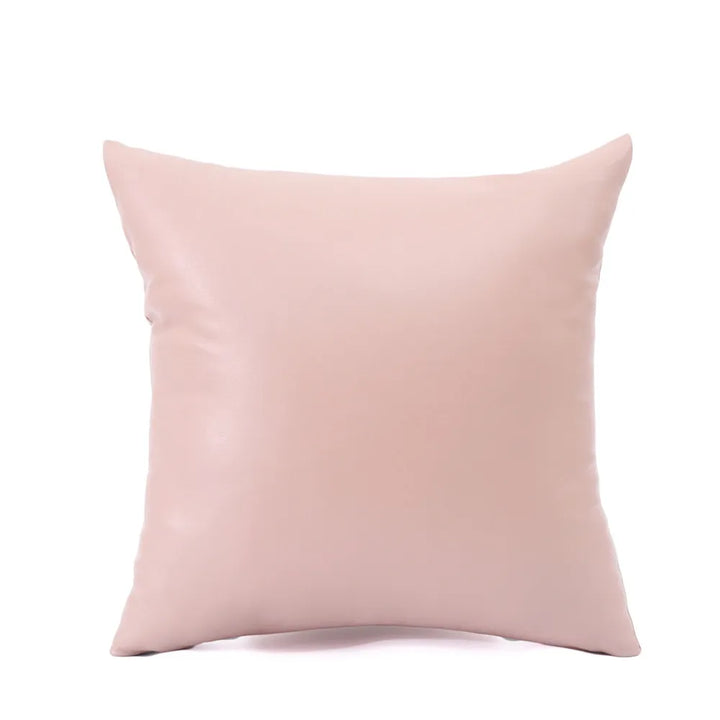 Luxury Faux Leather Cushion Cover – Modern Decorative