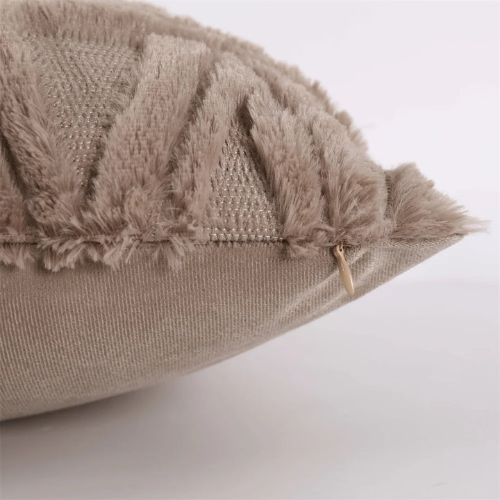 Soft Plush Faux Wool Throw Pillow Covers – Luxury Nordic Embroidered Cushion Cases for Sofa, Bed & Living Room Decor