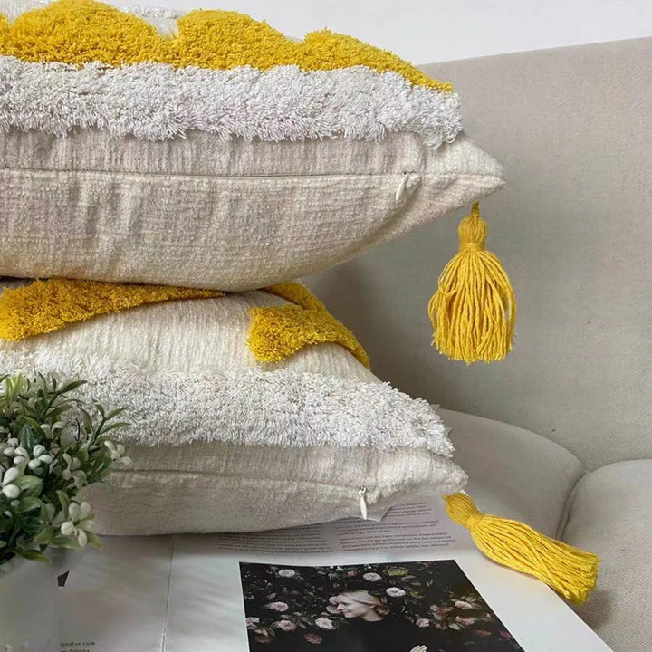 Boho Chenille Tufted Pillow Cover – Morocco Style Cushion