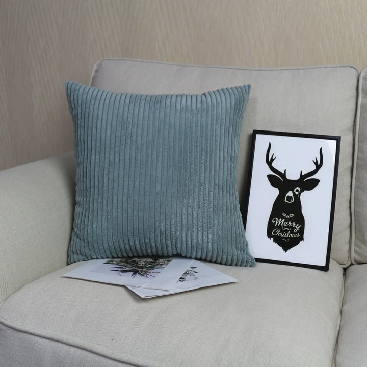 Striped Corduroy Pillow Cover Nordic Soft Decorative Case