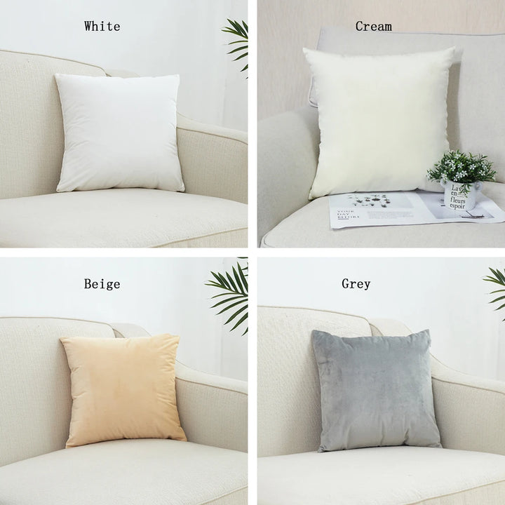 Superfine Velvet Cushion Cover – Soft Solid Luxury Pillowcase