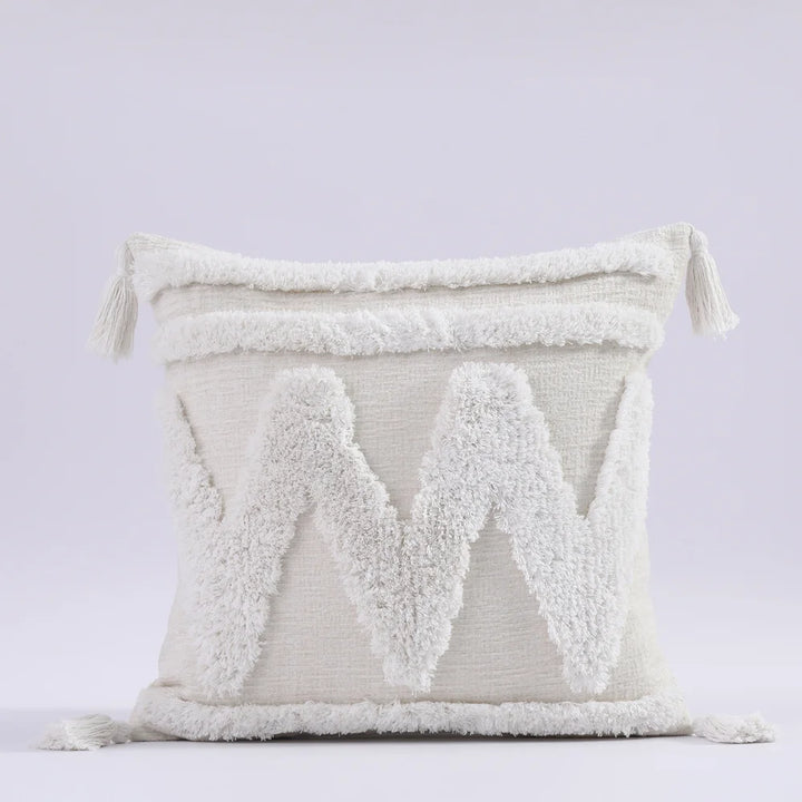 Luxury Chenille Tufted Boho Pillow Covers – Decorative Cushion Cases with Tassels for Sofa, Bed & Farmhouse Decor