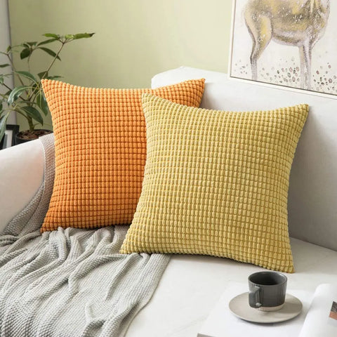 Soft Corduroy Solid Cushion Cover Nordic Large Pillow Case