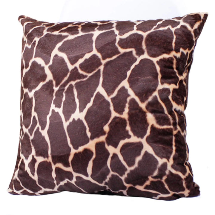 Leopard Print Faux Fur Pillow Cover – Soft Plush Cushion